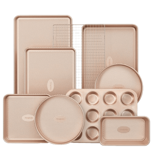 HONGBAKE 9-Piece Baking Set - Best Non Toxic Baking Pans