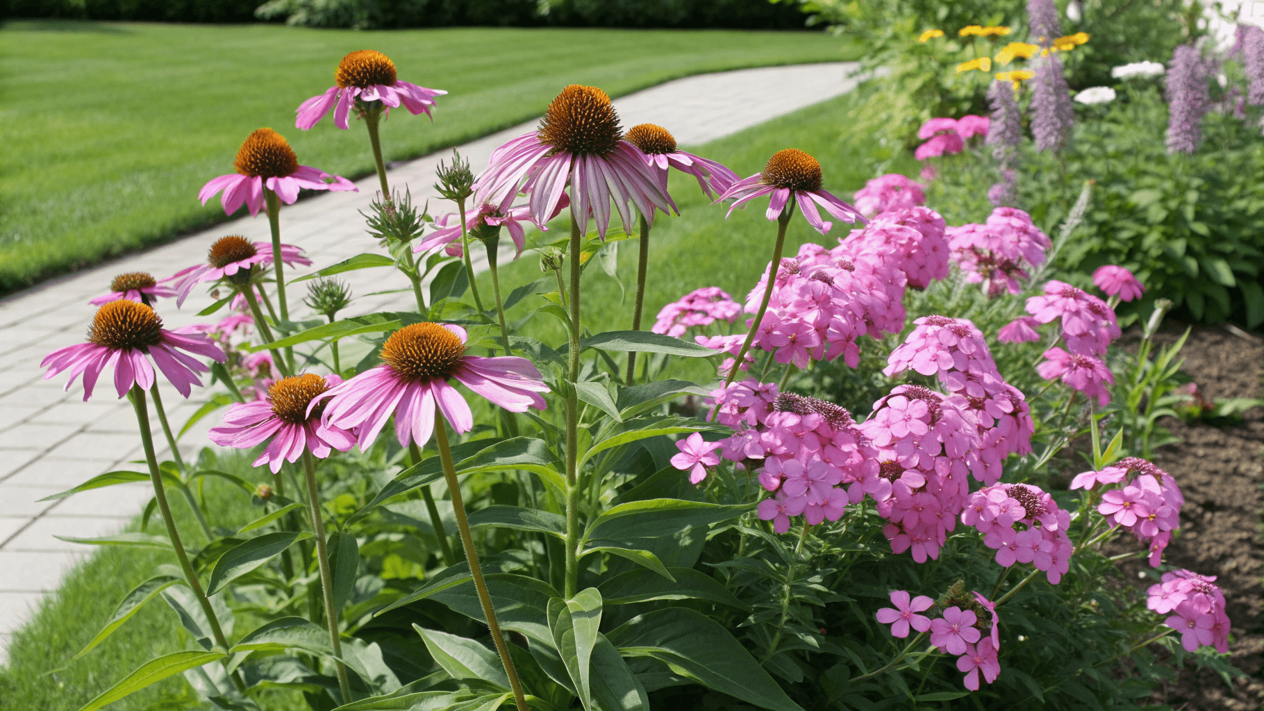 Best Companion Plants for Tall Garden Phlox - Coneflowers