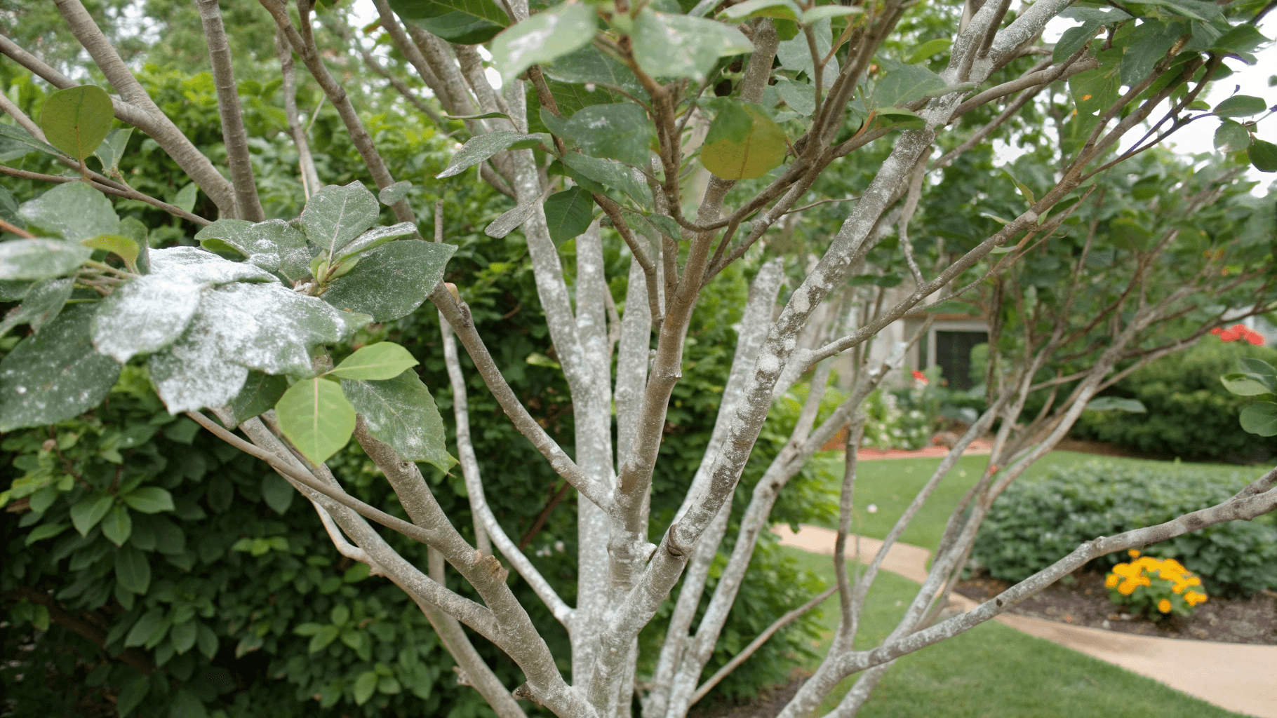 Diseases Affecting Crape Myrtle - Powdery Mildew