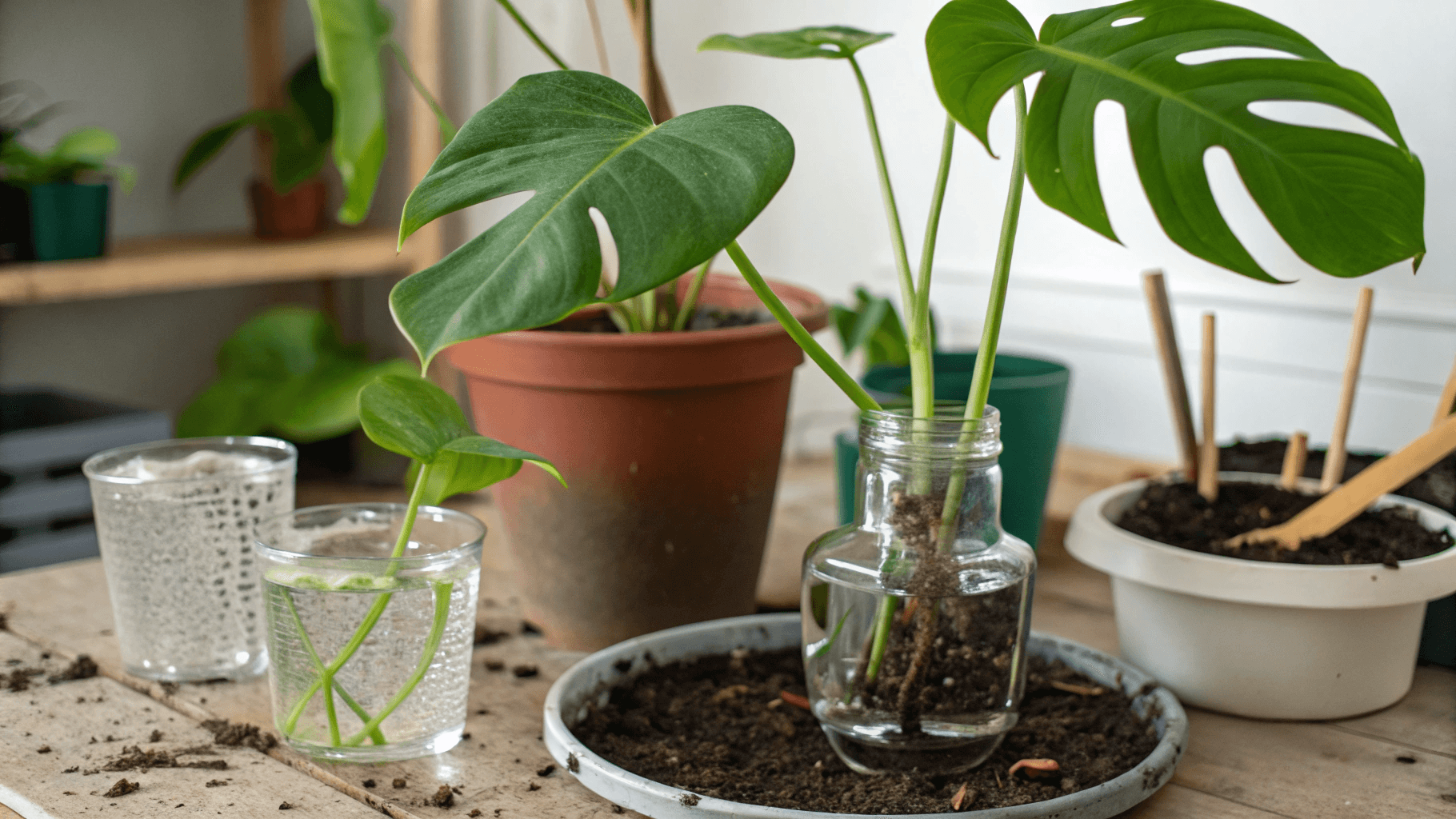 What to Do with the Cuttings (Propagate!) - Here’s the fun part: you don’t have to throw those beautiful Monstera cuttings away! You can easily propagate them and grow new plants to share, gift, or keep.