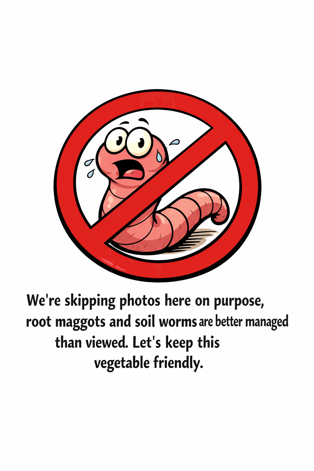 We’re skipping photos here on purpose—root maggots and soil worms are better managed than viewed. Let’s keep this vegetable-friendly.