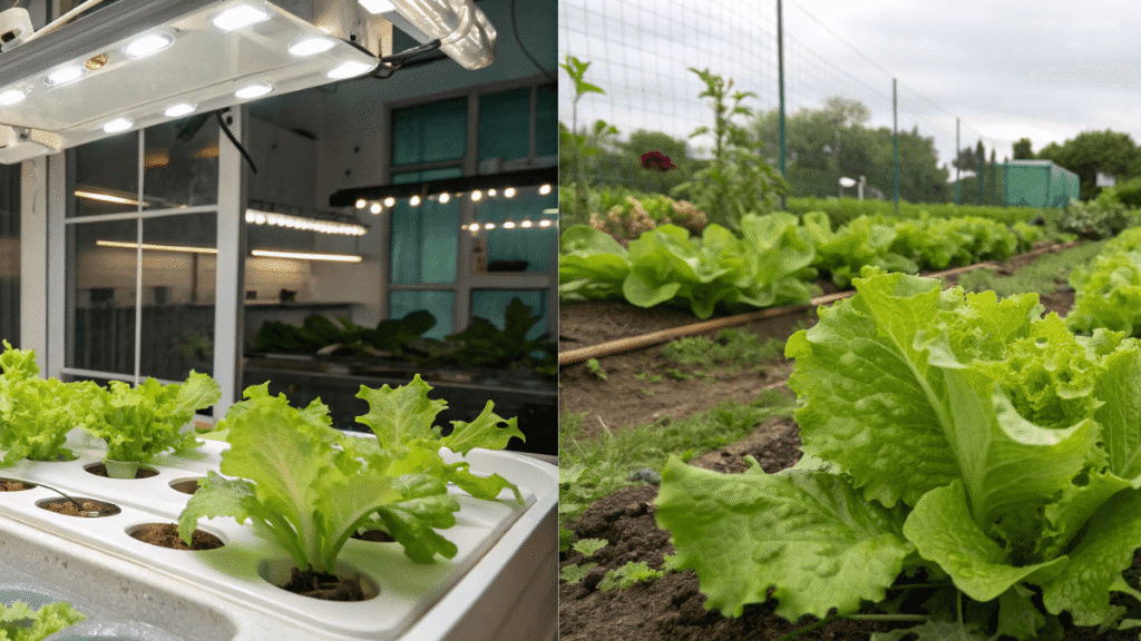 Hydroponic lettuce vs soil-grown lettuce is a question most home vegetable gardeners eventually face, whether they grow in raised beds, containers, or even indoors.