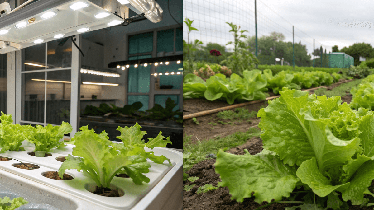 Hydroponic lettuce vs soil-grown lettuce is a question most home vegetable gardeners eventually face, whether they grow in raised beds, containers, or even indoors.