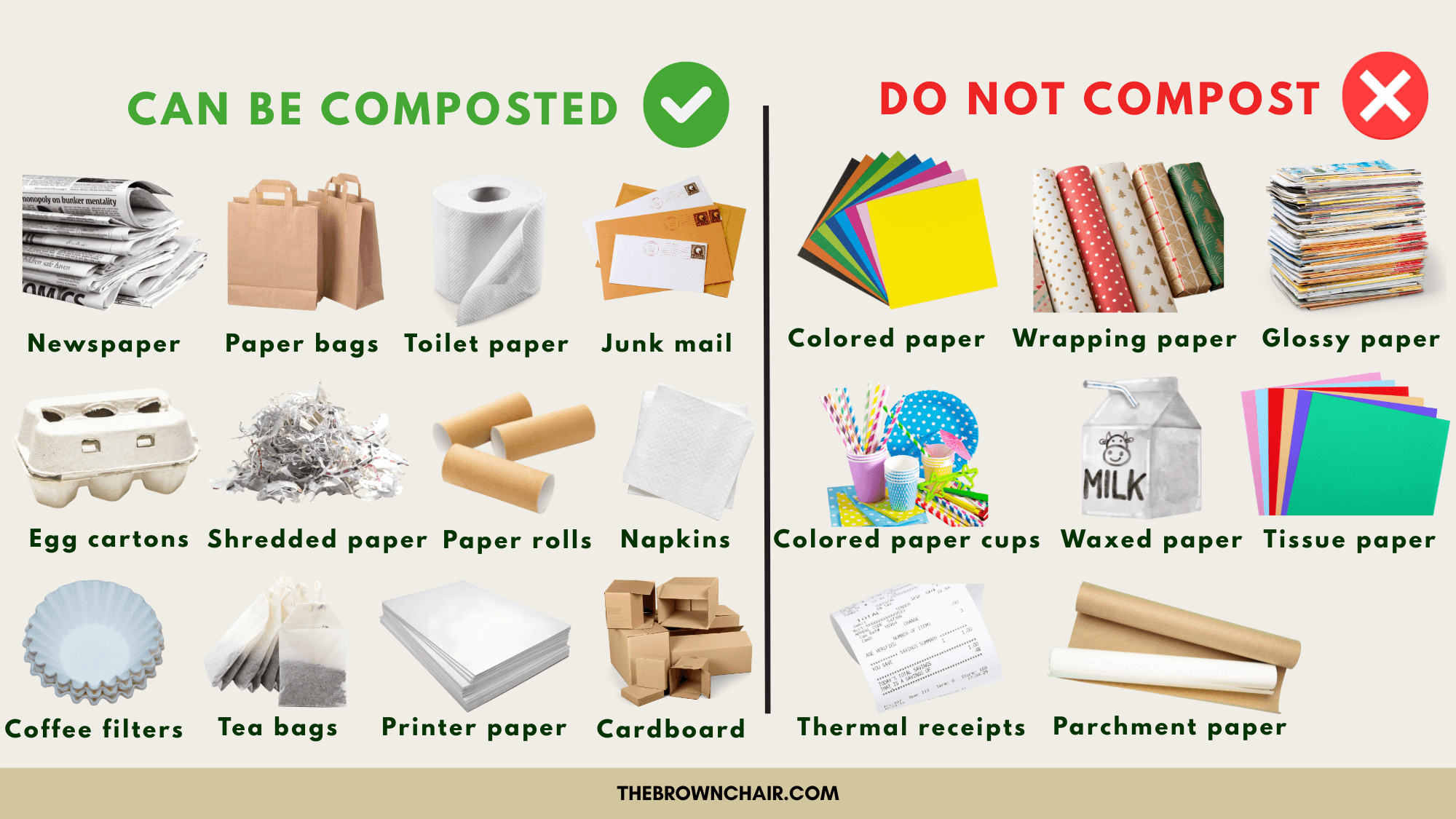 Not all paper is compost-friendly, and I learned this the hard way when I tossed in some glossy wrapping paper and ended up with a weird, plasticky mess in my compost bin.