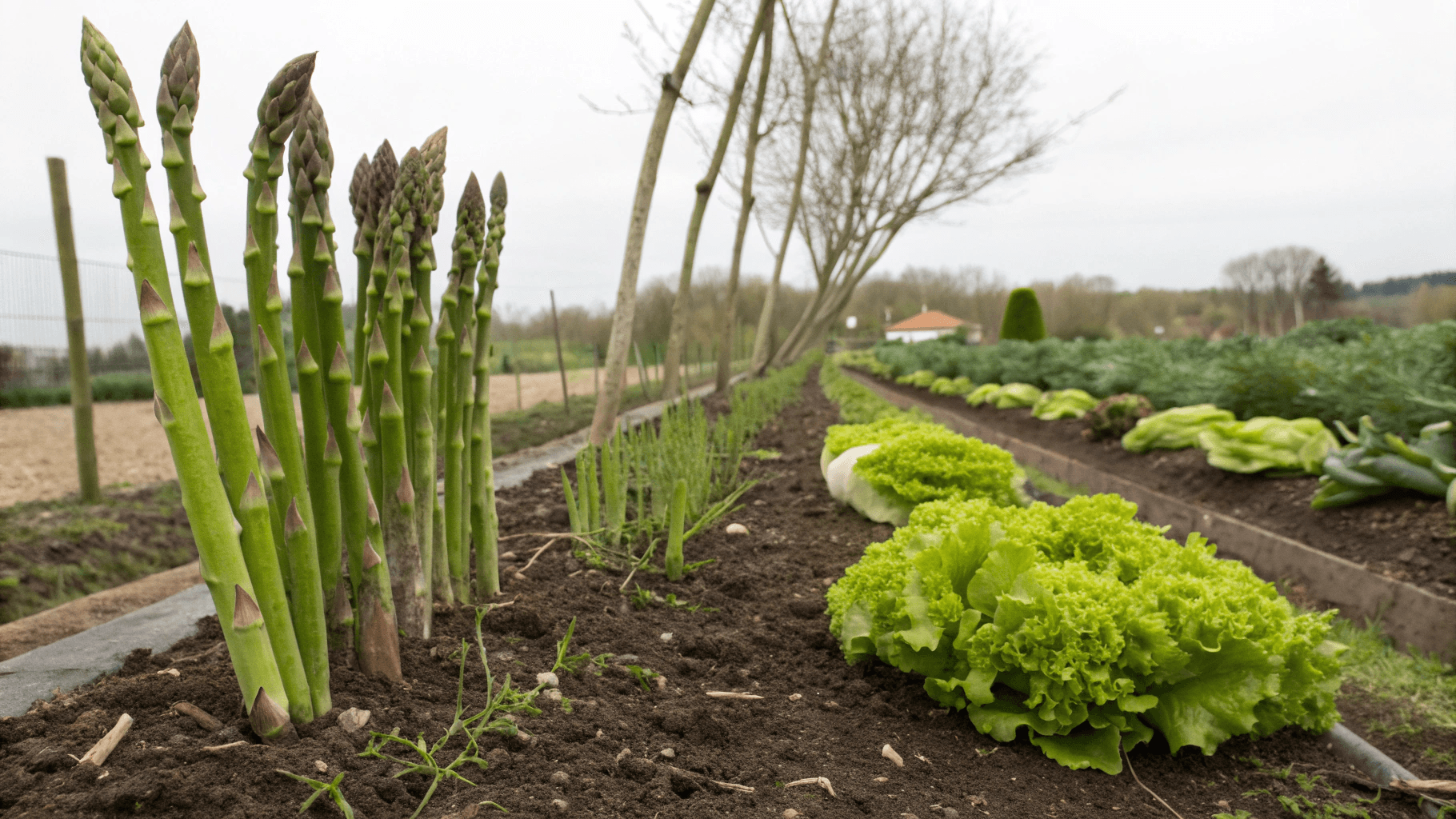 Best Companion Plants for Lettuce - Asparagus is a perennial that emerges early in the season, offering gentle spring shade. Lettuce can be planted between asparagus spears before the ferns grow large.