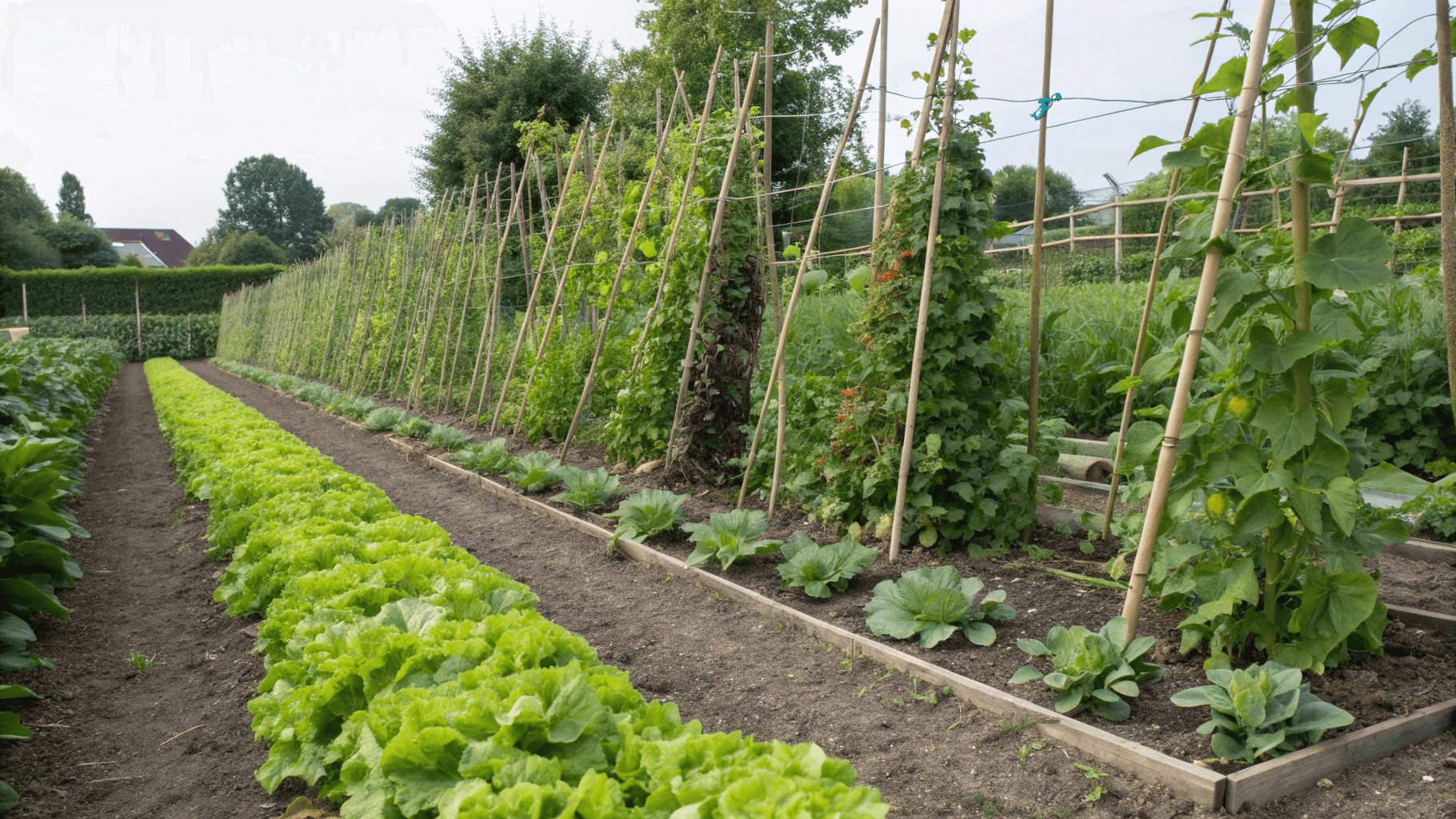Best Companion Plants for Lettuce -  Peas pair especially well because they grow quickly, produce early, and thrive in the same cool-season conditions as lettuce.