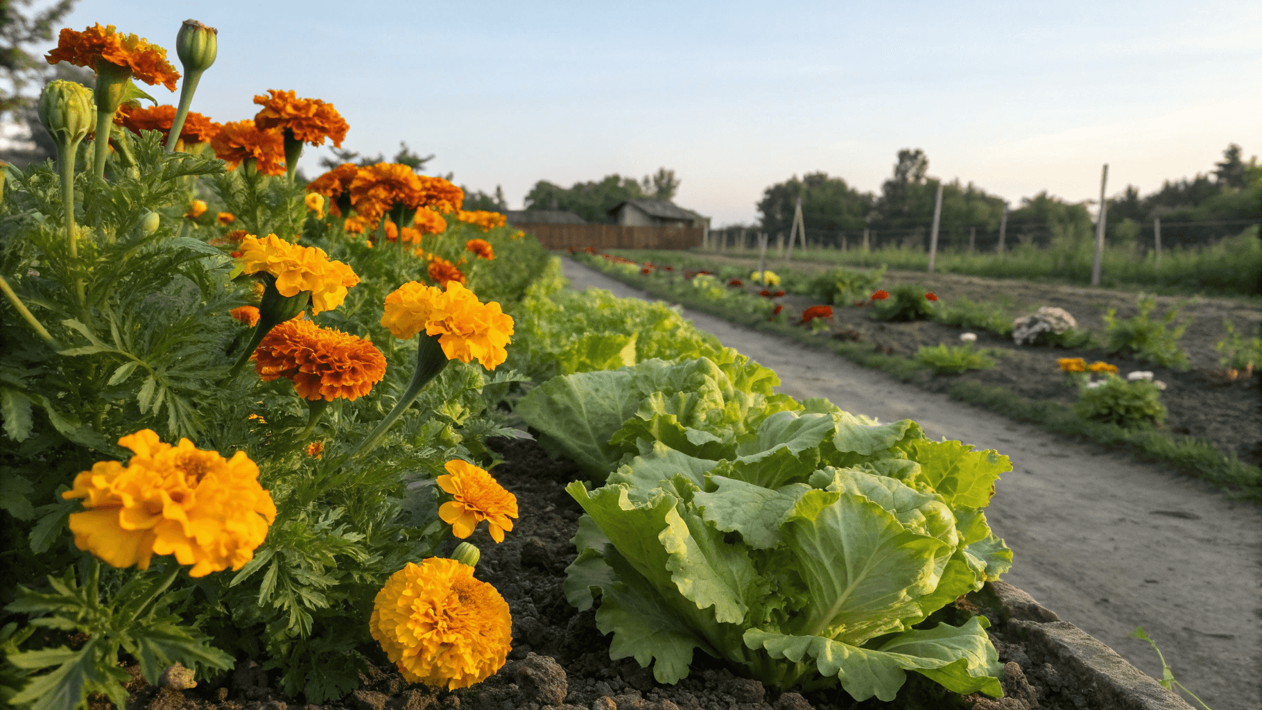 Best Companion Plants for Lettuce - Marigolds