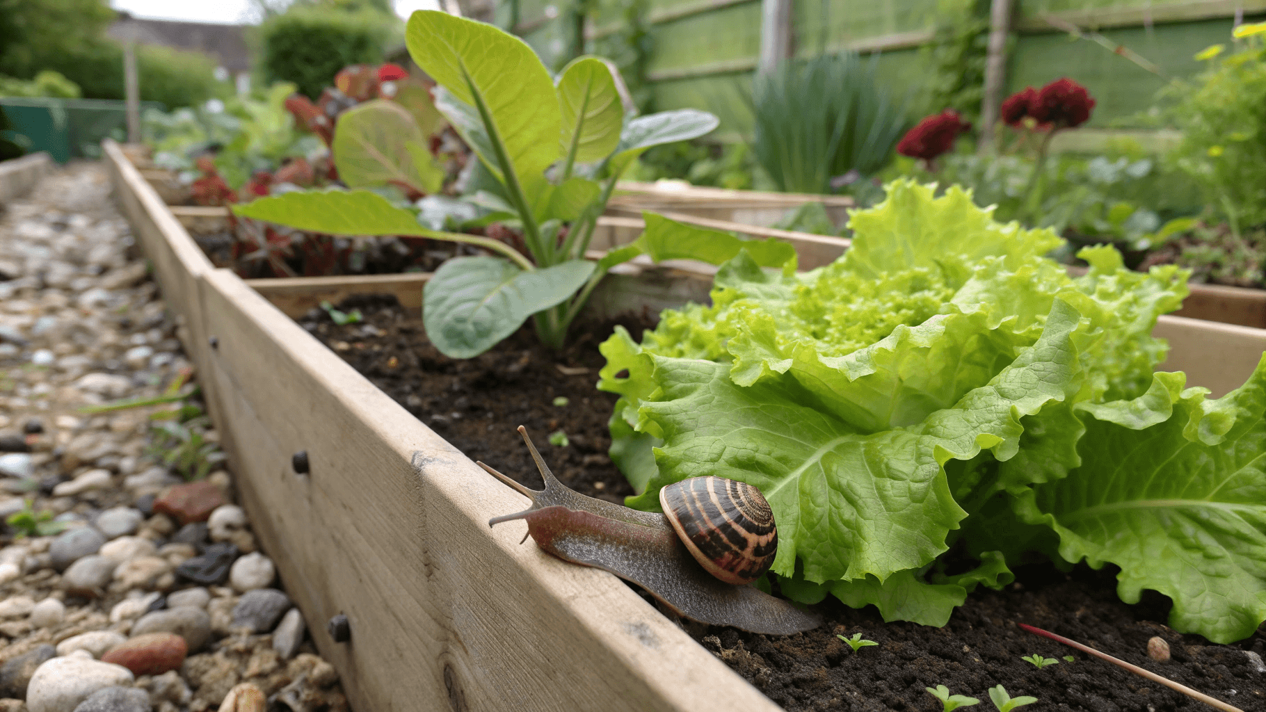 Since raised beds hold moisture well, they become ideal hideouts, especially underneath mulch or boards.