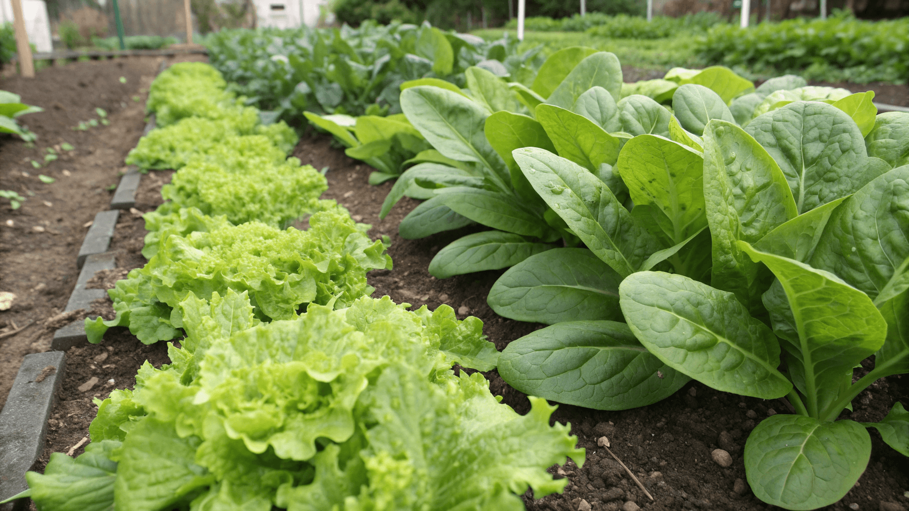 Best Companion Plants for Lettuce -  Spinach and lettuce prefer the same cool temperatures and moisture levels. They grow at similar speeds but don’t crowd each other, making them easy companions in both beds and containers.