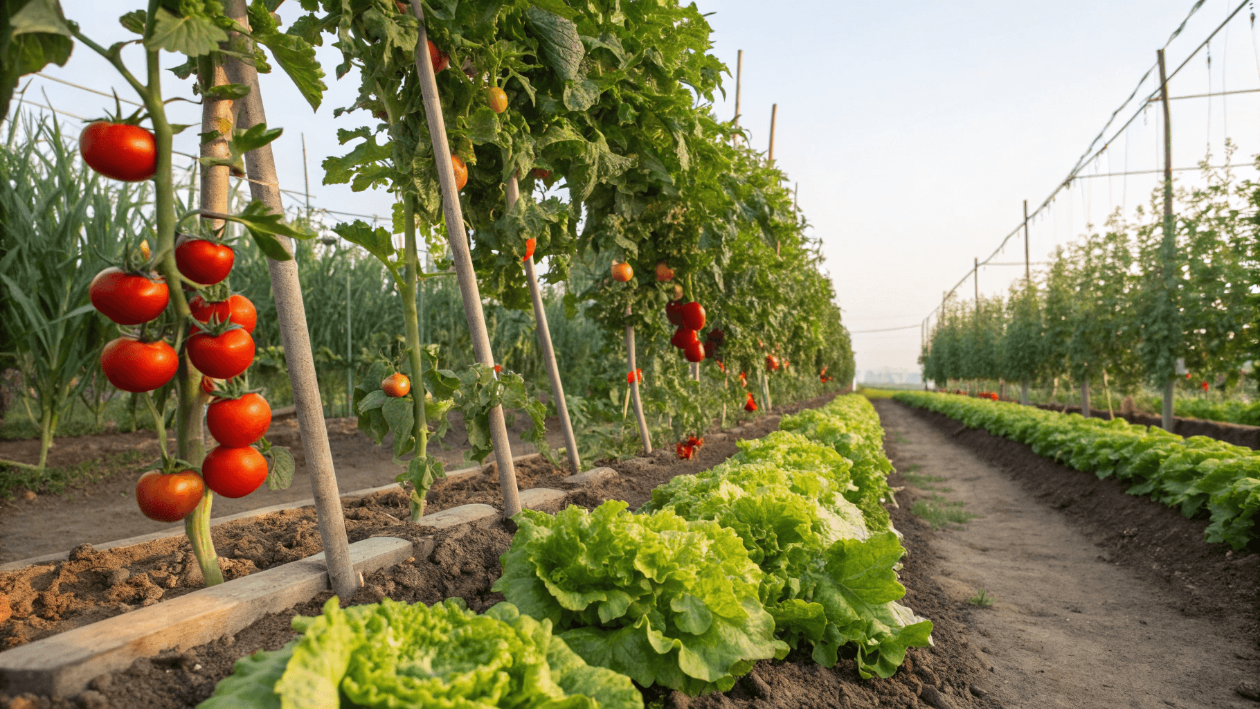 Best Companion Plants for Lettuce -  Tomatoes and lettuce grow extremely well together, especially in warm climates.