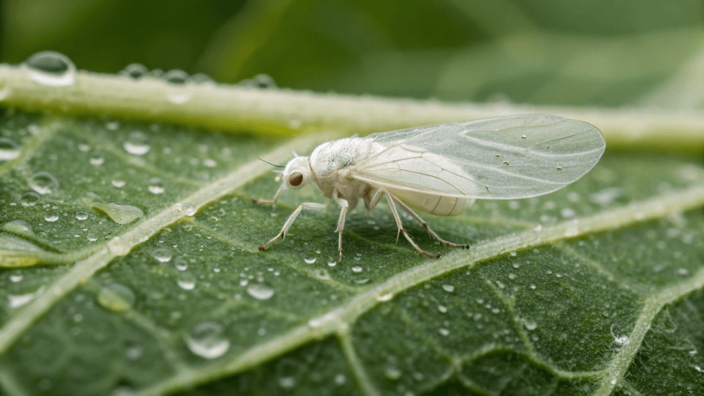 Whiteflies live under leaves and multiply in warm weather. When you bump the plant, a small cloud of tiny white insects may lift off. Leaves can yellow and feel sticky from honeydew.
