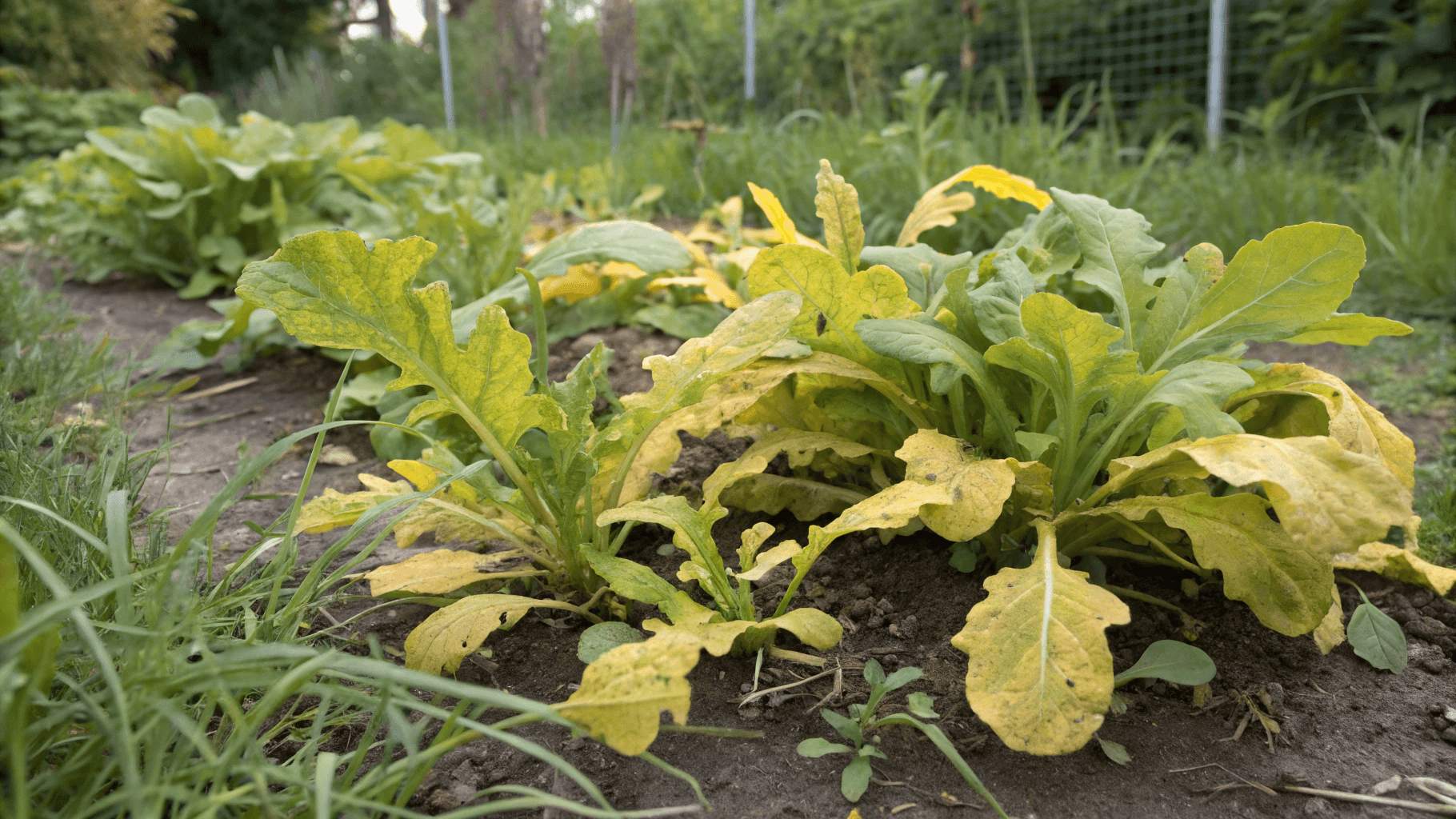 Common Problems When Growing Arugula - Yellowing Leaves