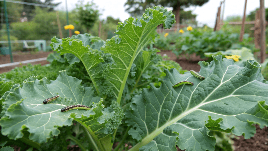 Cabbage Worms on Kale