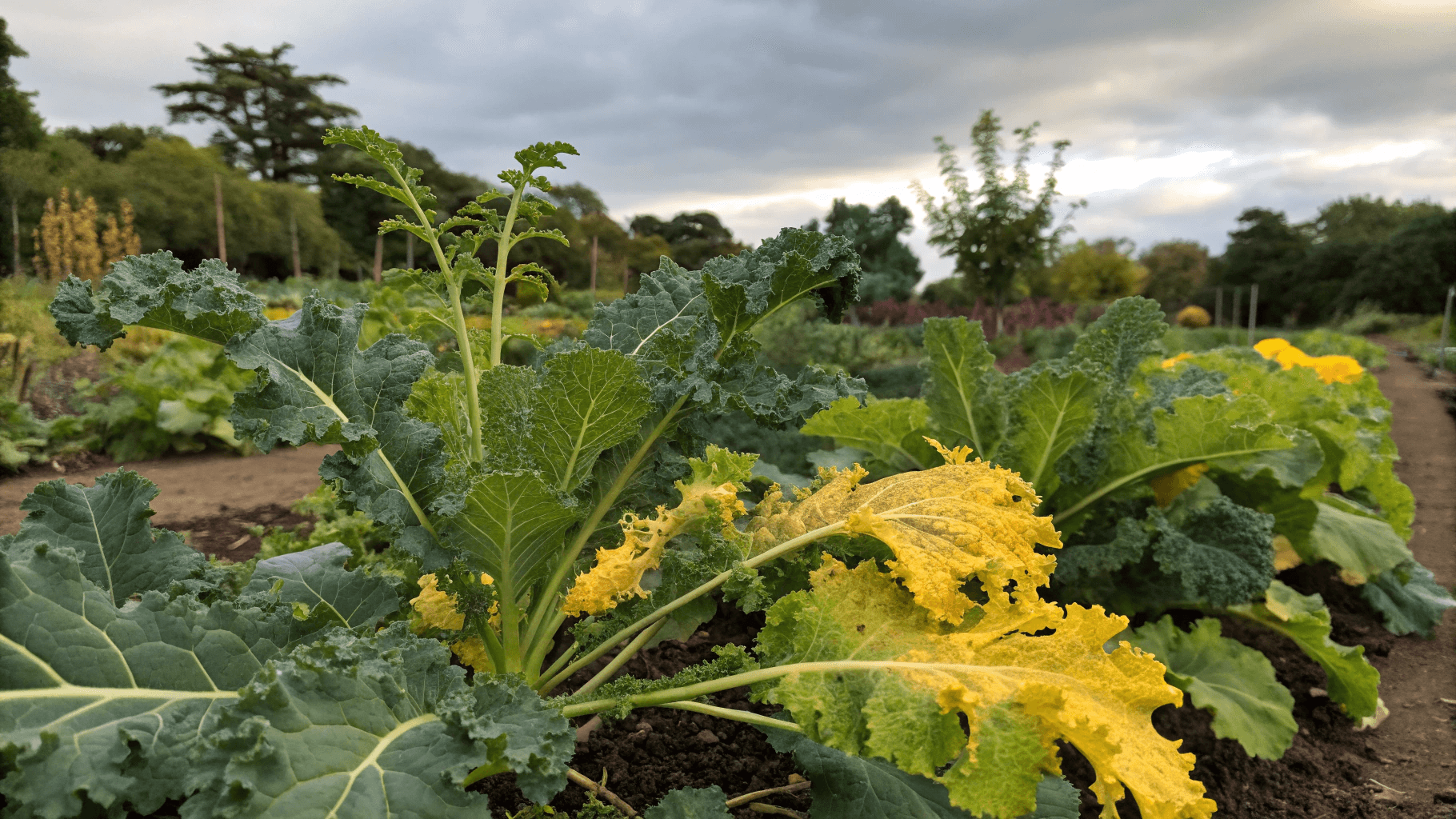 Yellow leaves are one of the most common concerns for new kale growers.