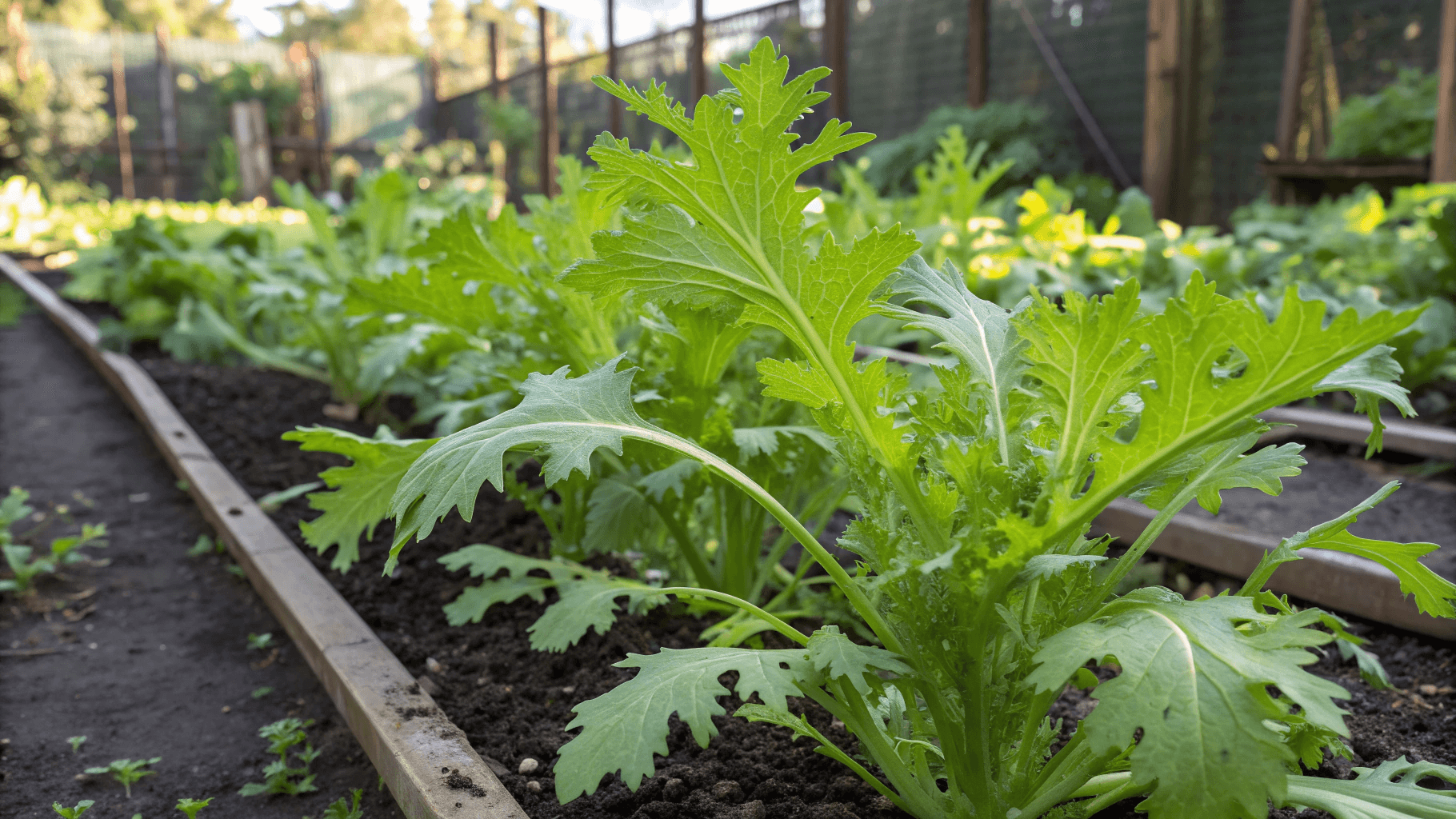 A softer, more delicate mustard green with thin, feathery leaves and a milder taste. This type is especially popular for baby greens and quick harvests. Grows well in containers. Great for salads, quick cooking.
