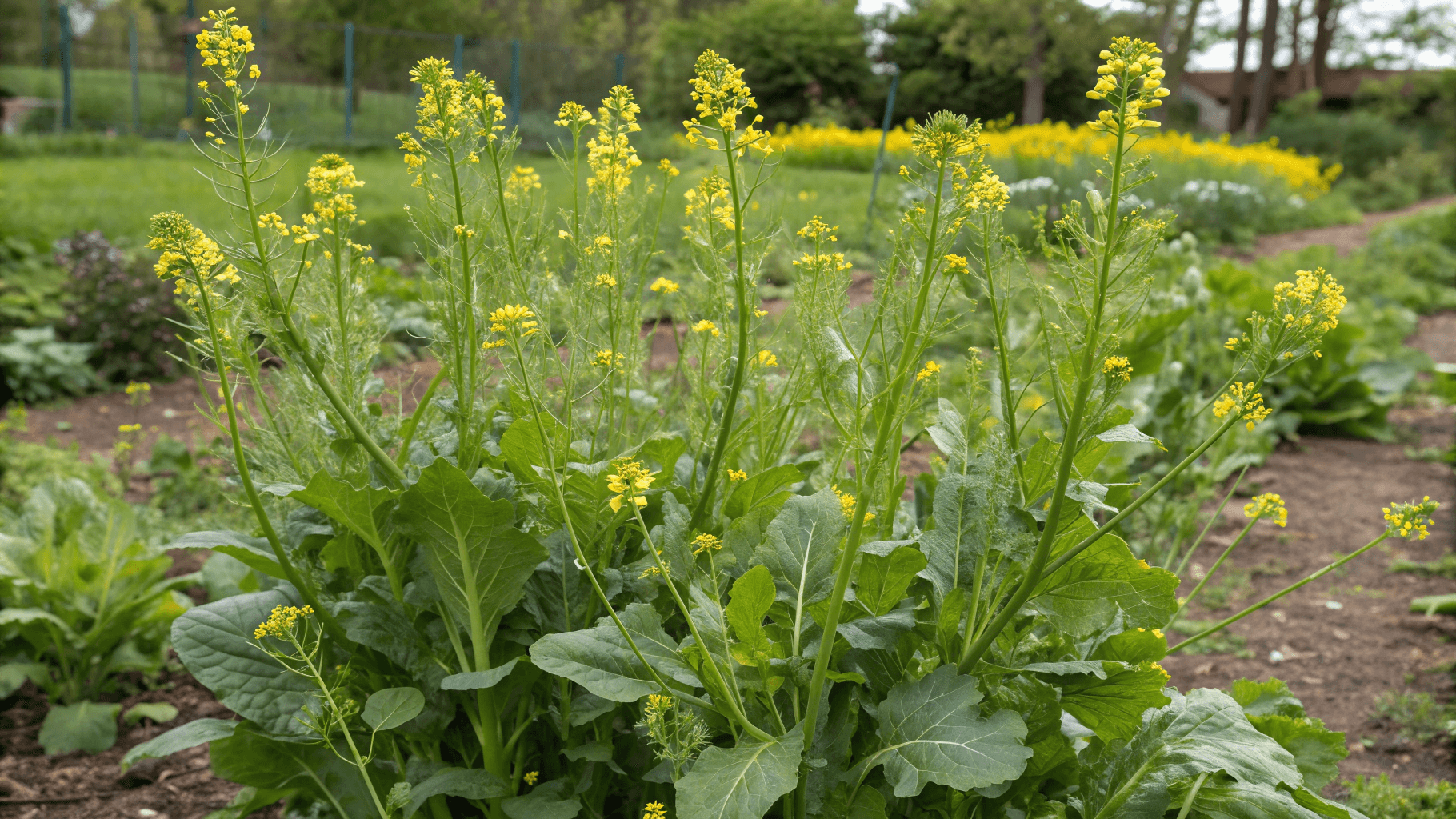Mustard greens are known for bolting quickly if stressed. Once it bolts, leaves often become tougher and stronger in flavor.