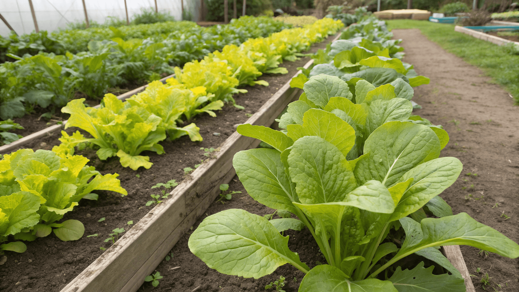Companion planting can help with space, soil, and pest balance. Mustard greens also work well as a “gap filler” because they mature quickly.