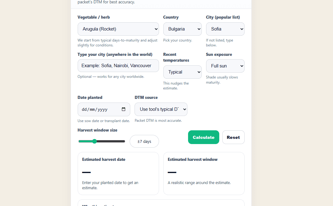 Harvest Date Calculator (Free Tool to Estimate When Your Vegetables Will Be Ready)