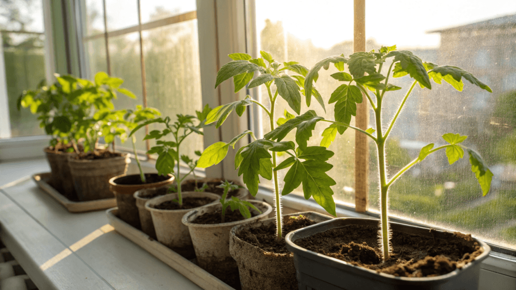 Insufficient light causes more tomato seed failures than anything else. Window light alone is rarely strong enough during early spring.