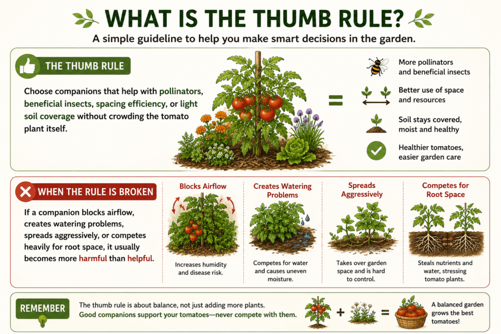 Rule of Thumb - Tomatoe companion planting