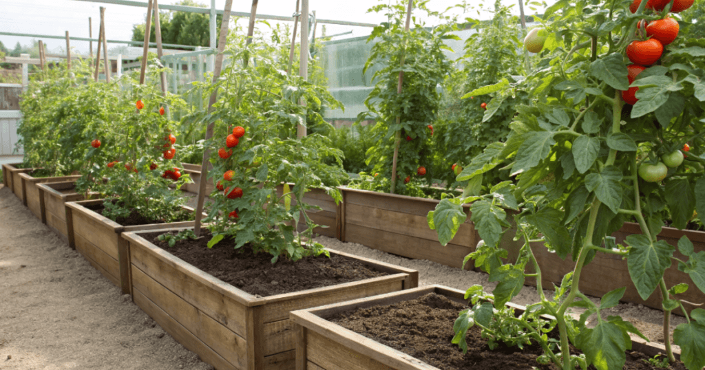 Tomato Companion Planting in Raised Beds