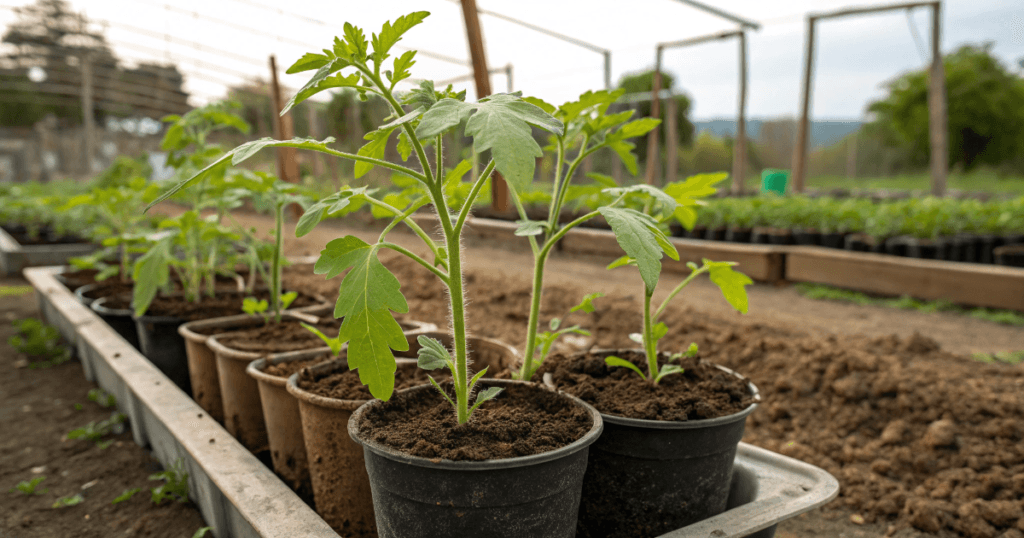 Transplanting Tomato Seedlings Outdoors